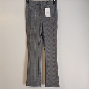 Theory "Houndstooth" Black & White Ankle Pants in Size 00 (NWT)